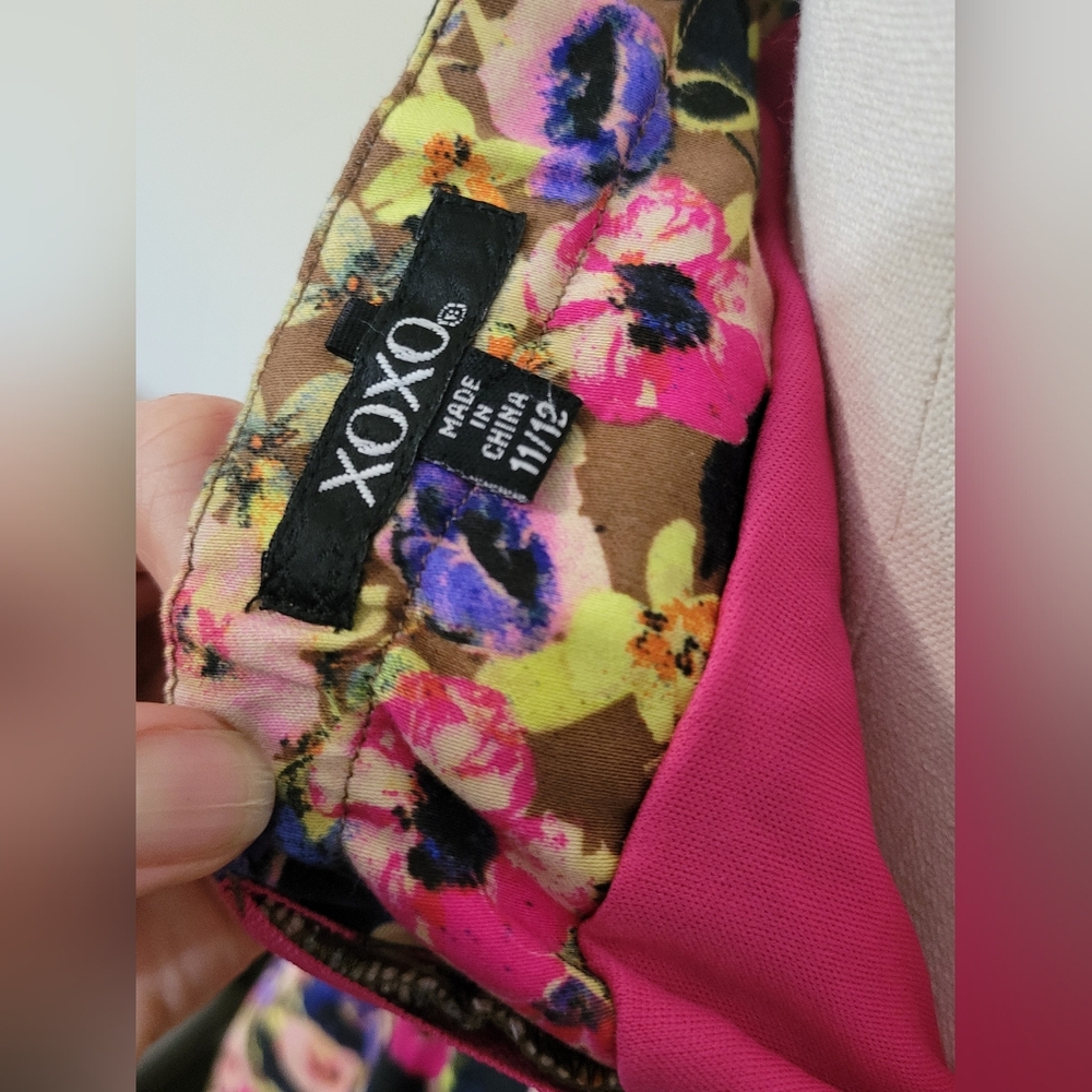XOXO Strapless Floral Dress 11/12 Multicolor with Belt Fun Summer Cowgirl - Picture 6 of 8